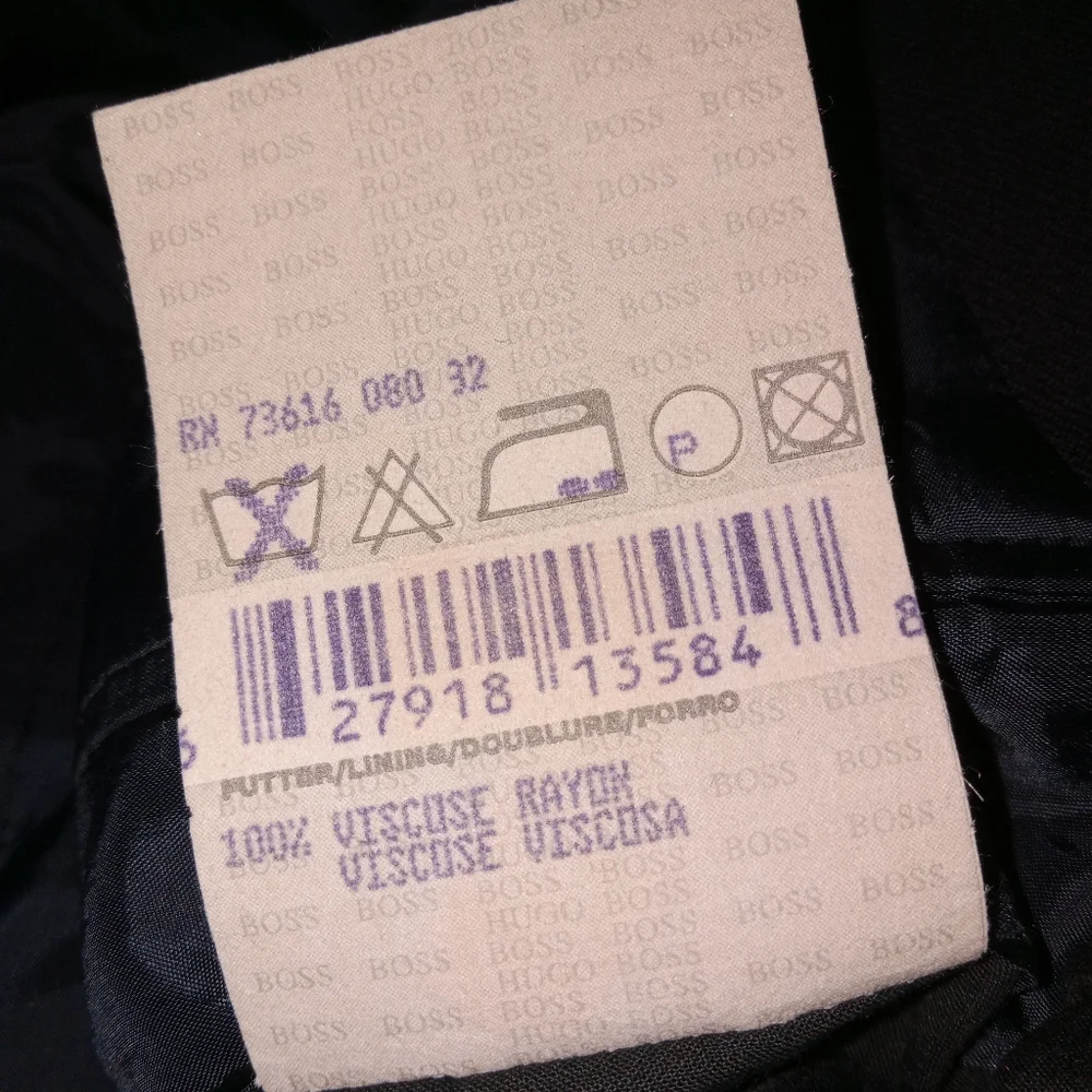 Nwot Hugo Boss Dark Navy Pure Virgin Wool.3 Button Blazer 44L - Picture 4 of 12